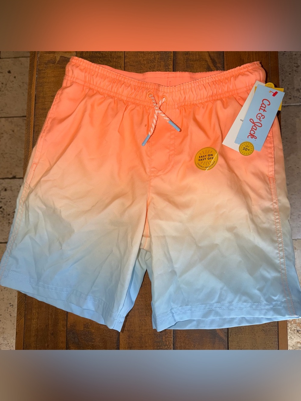Target Men's Coral to White Ombre Swim Board Shorts